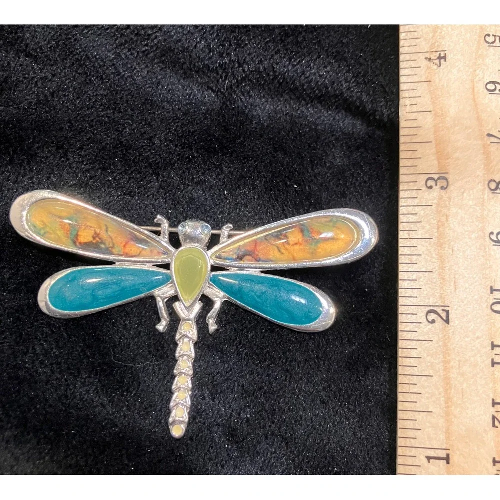 Dragonfly Brooch Pin Lot Women Multicolor Enamel Mother of Pearl